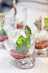ice cream with tomato jam