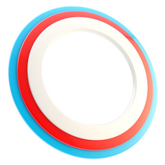 Copyspace circular frame isolated
