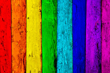 multicolored old wooden planks background