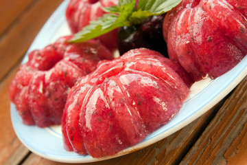 Sweet raspberry jelly