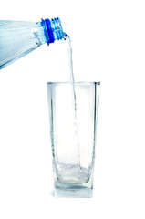 Water poured into glass