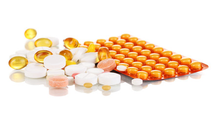 Tablets isolated on white