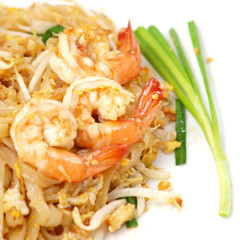 Thai food style , stir-fried rice noodles (Pad Thai)