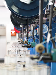 detail of thread factory production line