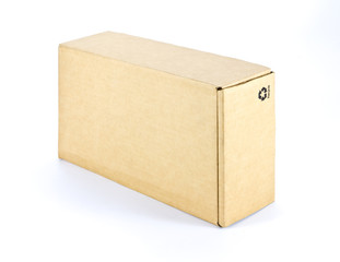 cardboard box on white background