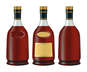 bottles of cognac (brandy)