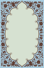 ancient frame background with floral ornament