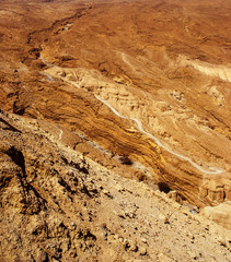 Judean desert near the shore of the Dead Sea.