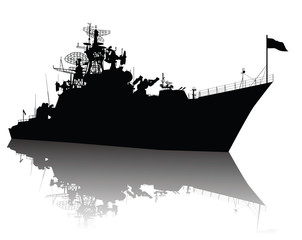 Soviet (russian) guided missile cruiser  silhouette - 40519724
