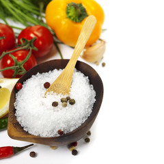 Salt and vegetables
