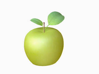 3D Isolated Green Apple