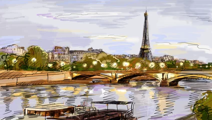 Photo sur Plexiglas Illustration Paris Rue de Paris - illustration