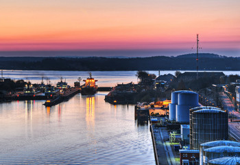 Kieler Schleuse am morgen