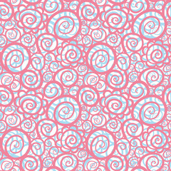 Seamless abstract curly wave pattern
