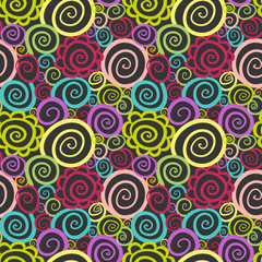 Seamless abstract curly wave pattern