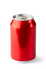 Aluminum can with the ring pull