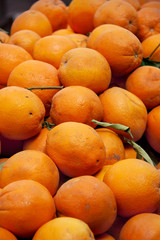 oranges on market stall