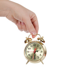 Alarm clock isolated on white background