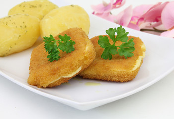 Emmentaler Käse gebacken