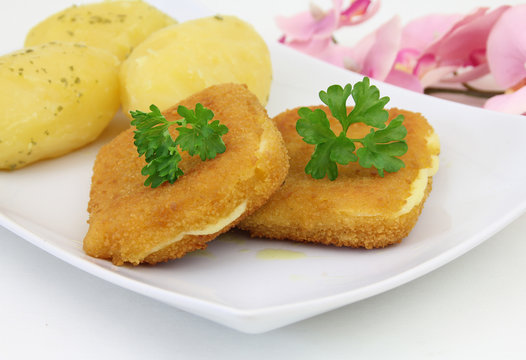 Emmentaler K&auml;se gebacken