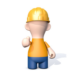 Bauarbeiter mit "Daumen hoch"-Zeichen