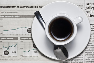 Coffee and newspaper