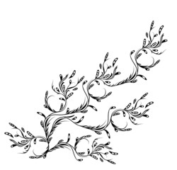 floral illustration with space for text