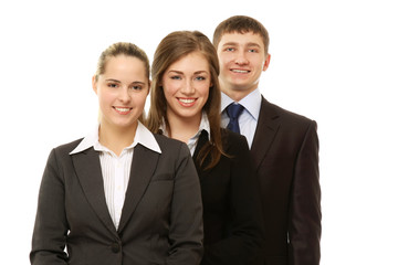 An image of a business people standing to each other