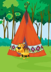 Photo sur Plexiglas Animaux de la forêt tente de tigre