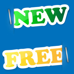 Set of colorful labels. Vector illustration.