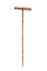 White background, rake