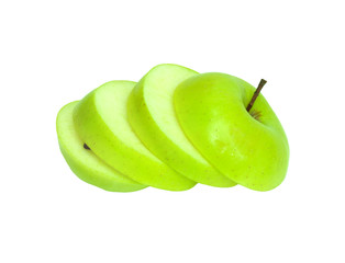 green apple isolated on white