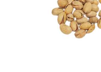 Pistachio on a white background