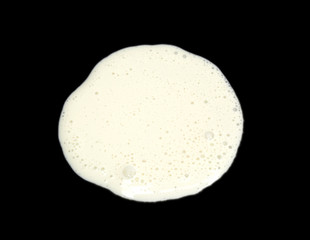 sour cream on black background