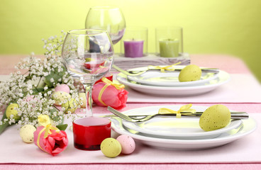 Easter table setting