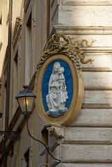 Rome, Virgin Mary with a child in Montecitorio palace