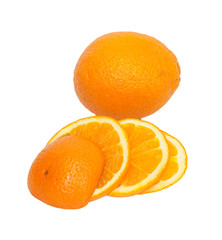 Isolated orange collection