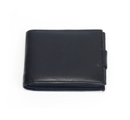 Black purse on a white background