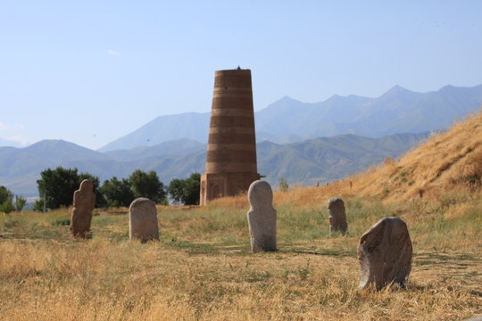 Burana tower and standing stones