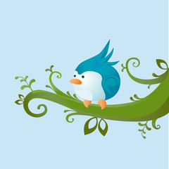 Pájaro en la rama