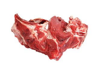 Crude meat on a white backgrounds