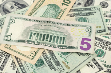 American dollars background / USD background texture