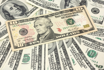 American dollars background / USD background texture