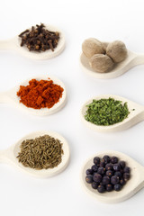 different spices