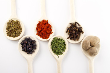 different spices