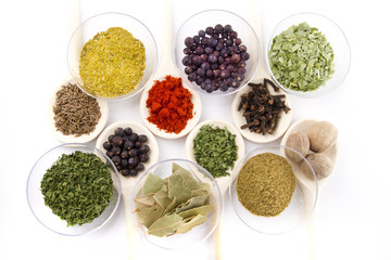 different spices