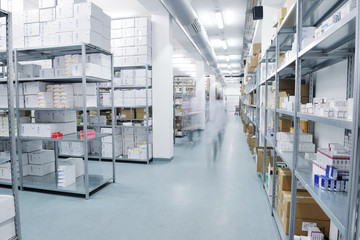 Fototapeta medical factory  supplies storage indoor obraz