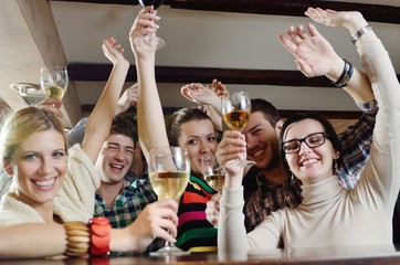 Group of happy young people