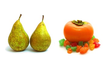 Pears and persimmon