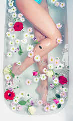 Spa with flowers